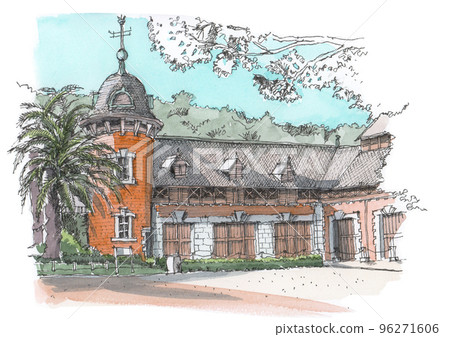 The style of red bricks, the former stables of the Kodera family The style of red bricks, the former stables of the Kodera family 96271606