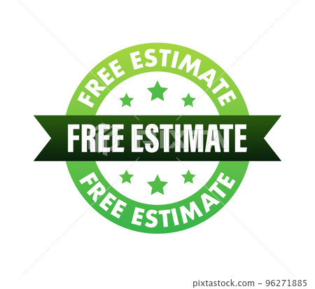 Free estimates. sign, label. Vector stock illustration. Free estimates. sign, label. Vector stock illustration. 96271885