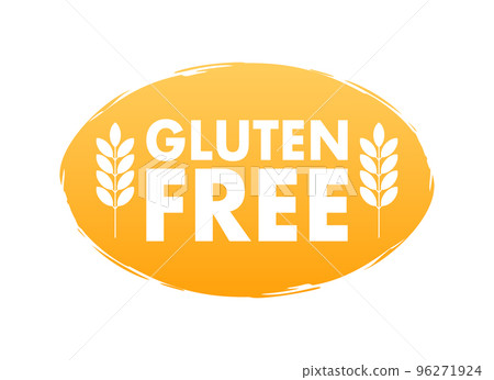 Gluten free. Healthy food labels with lettering. Vegan food stickers 96271924