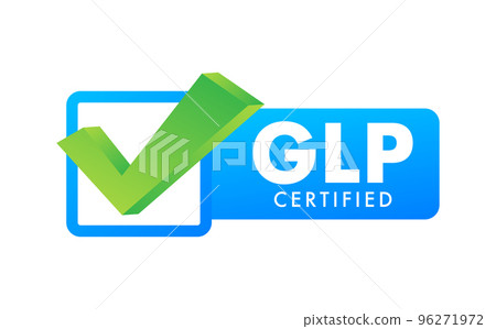 GLP - Good Laboratory Practice certified sign, label. Vector stock illustration GLP - Good Laboratory Practice certified sign, label. Vector stock illustration 96271972