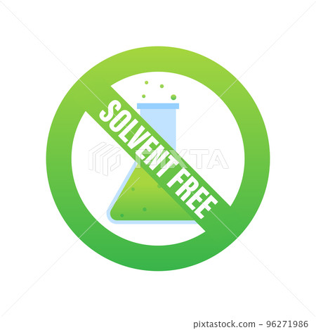 Solvent free product sign, label. Vector stock illustration 96271986