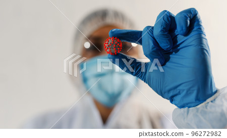 Medical science laboratory. Concept of bacteria research against covid-19 coronavirus Medical science laboratory. Concept of bacteria research against covid-19 coronavirus 96272982