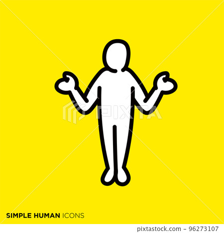 Simple human icon series "Person who explains" 96273107