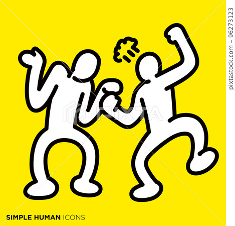 Simple human icon series "arguing people" 96273123