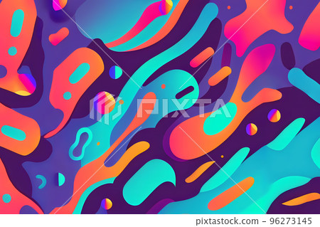 Vibrant wavy liquid fluid cartoon abstract background Vibrant wavy liquid fluid cartoon abstract background 96273145