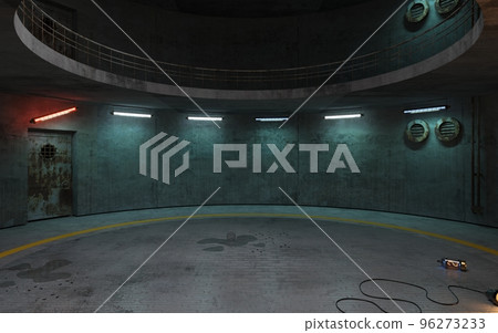 Post industrial corridor of the secret laboratory 96273233