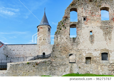 Ruins of old bishop castle in Haapsalu, Estonia. Medieval castle in Haapsalu. Ruins of old bishop castle in Haapsalu, Estonia. Medieval castle in Haapsalu. 96273787