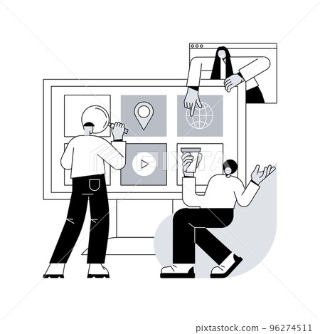 SmartTV applications abstract concept vector illustration. Application download, Smart TV marketplace, television app development, entertainment software, home cinema content abstract metaphor. SmartTV applications abstract concept vector illustration. Application download, Smart TV marketplace, television app development, entertainment software, home cinema content abstract metaphor. 96274511