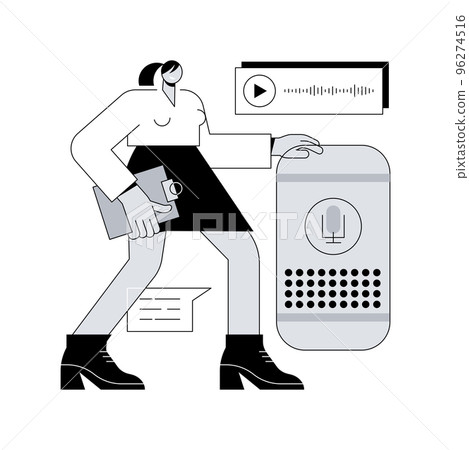Smart speaker abstract concept vector illustration. Voice-activated smart assistant, virtual home automation hub, internet of things, integrated command device, touch navigation abstract metaphor. Smart speaker abstract concept vector illustration. Voice-activated smart assistant, virtual home automation hub, internet of things, integrated command device, touch navigation abstract metaphor. 96274516