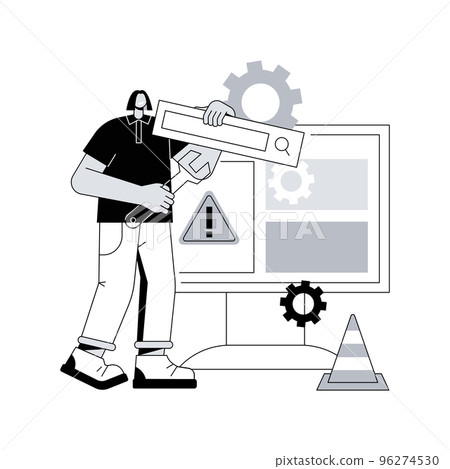 Website maintenance abstract concept vector illustration. Website service, webpage seo maintenance, web design, corporate site professional support, security analysis, update abstract metaphor. Website maintenance abstract concept vector illustration. Website service, webpage seo maintenance, web design, corporate site professional support, security analysis, update abstract metaphor. 96274530