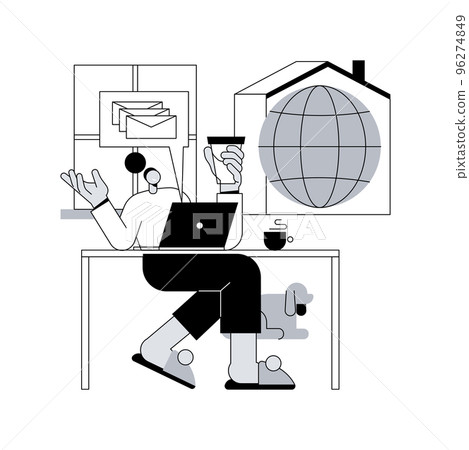 Self isolation abstract concept vector illustration. Coronavirus outbreak worldwide, isolation during pandemic, self quarantine rules, stay safe at home, social distancing abstract metaphor. Self isolation abstract concept vector illustration. Coronavirus outbreak worldwide, isolation during pandemic, self quarantine rules, stay safe at home, social distancing abstract metaphor. 96274849
