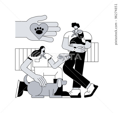 Volunteering abstract concept vector illustration. Volunteer project, community service, altruistic job activity, volunteering for animal shelter, non-profit social organization abstract metaphor. Volunteering abstract concept vector illustration. Volunteer project, community service, altruistic job activity, volunteering for animal shelter, non-profit social organization abstract metaphor. 96274851
