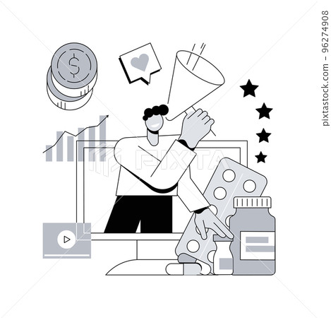 Pharmaceutical marketing abstract concept vector illustration. Pharmaceutical digital agency, medicine marketing strategy, drugs advertising, medical equipment market, promotion abstract metaphor. Pharmaceutical marketing abstract concept vector illustration. Pharmaceutical digital agency, medicine marketing strategy, drugs advertising, medical equipment market, promotion abstract metaphor. 96274908