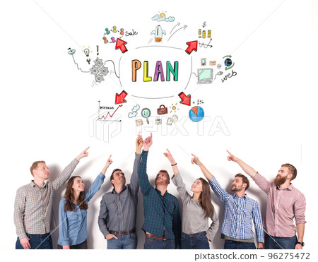 Business team indicate a business project. concept of creative idea and teamwork Business team indicate a business project. concept of creative idea and teamwork 96275472