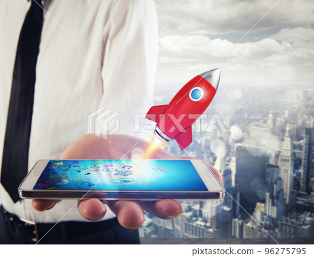 Startup working enterprise. 3D rendering 96275795