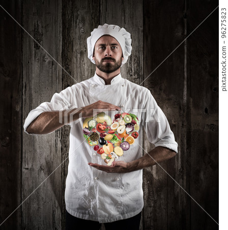 Chef healthy cooking 96275823
