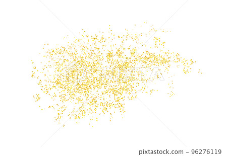 Background plume golden abstract grainy texture, crumbs for background or backdrop. Gold dust. Sand particles grain. Pieces abstract. plume. Jewelry, carefully placed by hand. Jewel confetti. Vector 96276119