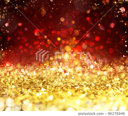 Xmas gold sparkly crystal background 96276846