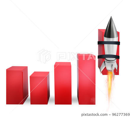Rocket helps to improve business statistic to grow up Rocket helps to improve business statistic to grow up 96277369
