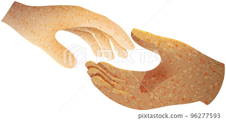 Two hands reaching to each other. Helping hand. Close up body part, stone figures sculptures Two hands reaching to each other. Helping hand. Close up body part, stone figures sculptures 96277593