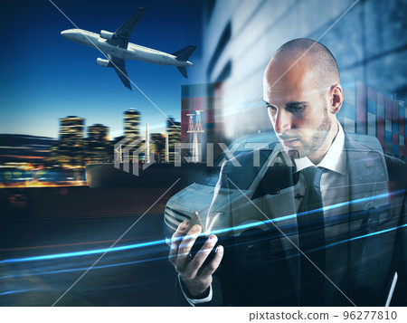 Concept of reliability and commitment of a transport company. 3D Rendering Concept of reliability and commitment of a transport company. 3D Rendering 96277810