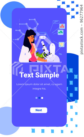 scientist analyzing cultured red raw veal made from animal cells artificial lab grown meat production concept scientist analyzing cultured red raw veal made from animal cells artificial lab grown meat production concept 96277964