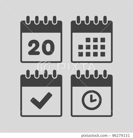 Icon calendar number 20, agenda app, timer, done Icon calendar number 20, agenda app, timer, done 96279131