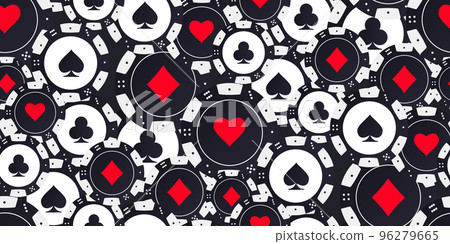Seamless pattern of gambling chips 96279665