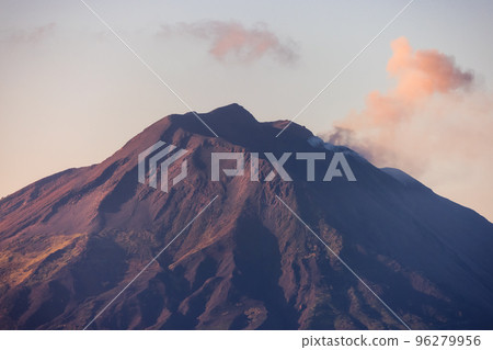 Stromboli Island with an Active Volcano in Tyrrhenian Sea. Italy. Nature Background Stromboli Island with an Active Volcano in Tyrrhenian Sea. Italy. Nature Background 96279956