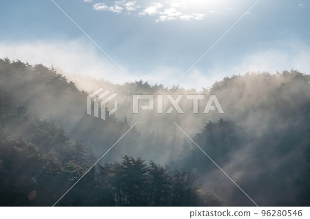 福島縣山祭町山津山公園的紅葉 96280546