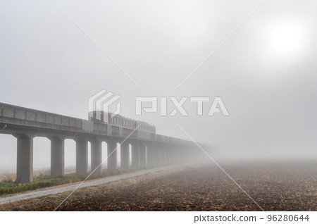 Hitachinaka City, Ibaraki Prefecture Oarai Kashima Gland in a foggy morning 96280644