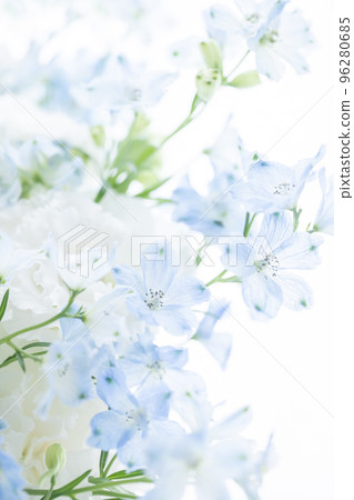 White and light blue flowers Mourning postcard - stock photo White and light blue flowers Mourning postcard - stock photo 96280685