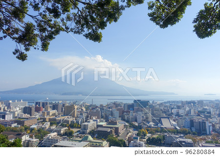 Kagoshima City and Sakurajima from Shiroyama Observatory Kagoshima City and Sakurajima from Shiroyama Observatory 96280884