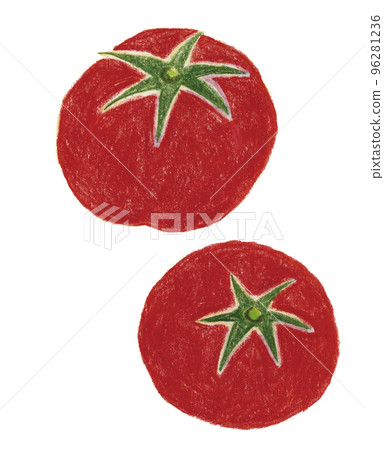 Hand-painted _ tomato with a gentle atmosphere Hand-painted _ tomato with a gentle atmosphere 96281236