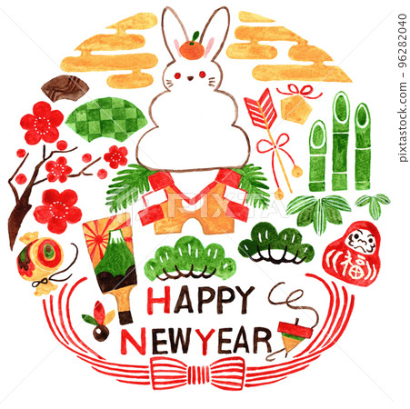 2023兔年水彩手繪插畫圈 2023兔年水彩手繪插畫圈 96282040