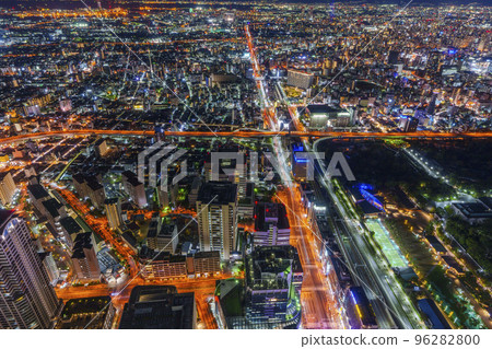 Night view of Osaka seen from Abeno Harukas Observatory 96282800