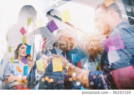 Team of business people work together. concept of teamwork, partnership and success 96283189