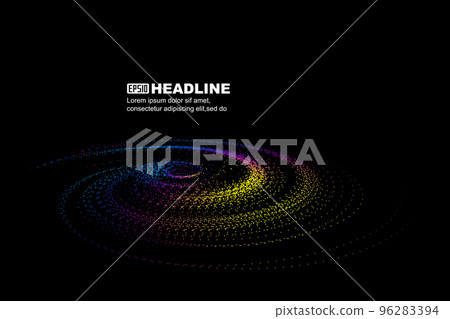五顏六色的螺旋粒子和線條,通信技術背景。 五顏六色的螺旋粒子和線條,通信技術背景。 96283394