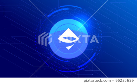 AirSwap (AST) coin cryptocurrency concept banner background. AirSwap (AST) coin cryptocurrency concept banner background. 96283659