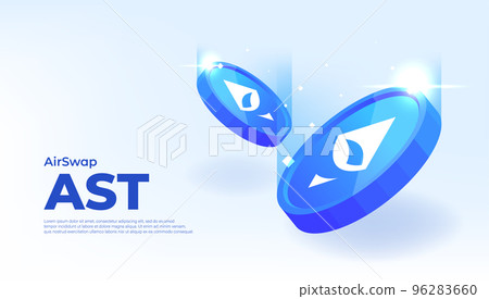 AirSwap (AST) coin cryptocurrency concept banner background. AirSwap (AST) coin cryptocurrency concept banner background. 96283660
