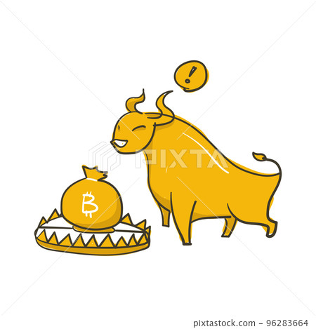 Bull trap. Hand drawn cartoon concept vector illustration. Bull trap. Hand drawn cartoon concept vector illustration. 96283664