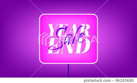Year end sale typographic on purple lightbox. Special offer end of year sale banner template. Year end sale typographic on purple lightbox. Special offer end of year sale banner template. 96283680