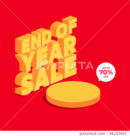 End of year sale banner. Sale banner template design. vector End of year sale banner. Sale banner template design. vector 96283681