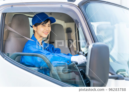 Female driver driving a truck Sales driver 96283788
