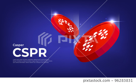 Casper CSPR coin cryptocurrency concept Stock Illustration