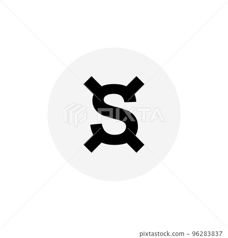 Frax Share (FXS) icon isolated on white background. Frax Share (FXS) icon isolated on white background. 96283837