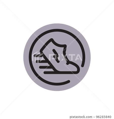 Green Satoshi Token (GST) coin icon isolated on white background. Green Satoshi Token (GST) coin icon isolated on white background. 96283840