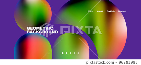 Colorful metallic geometric shapes minimal abstract background Colorful metallic geometric shapes minimal abstract background 96283983