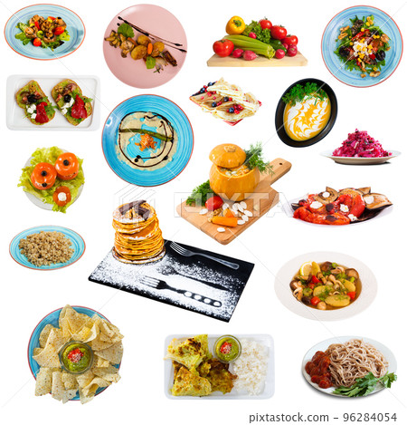 Set of vegetarian dishes Set of vegetarian dishes 96284054