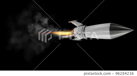 Rocket that fly fast. 3d rendering Rocket that fly fast. 3d rendering 96284216